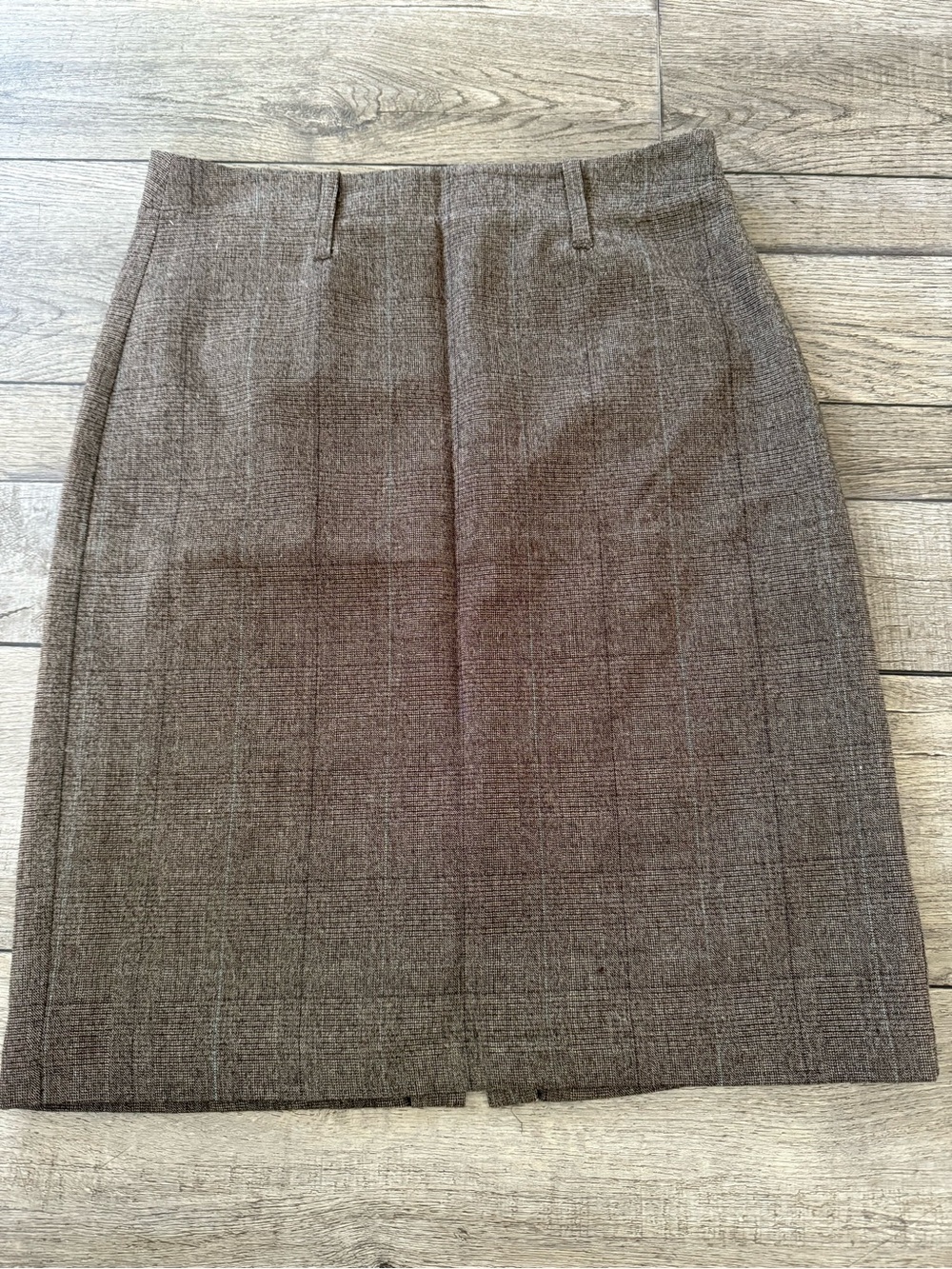CAbi Brown Tweed Pencil Skirt